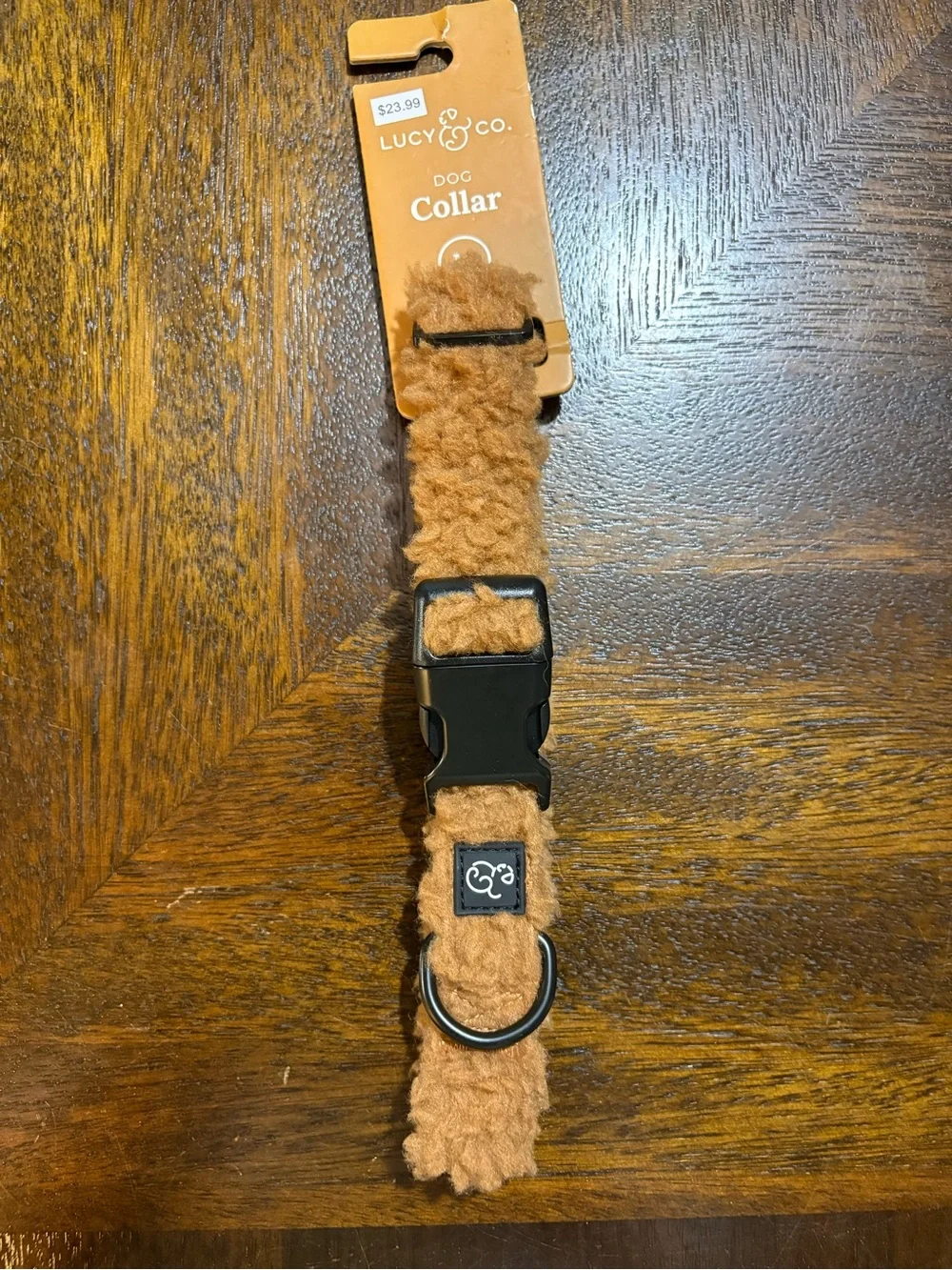 Lucy & Co. The Cinnamon Teddy Dog Collar, Medium
